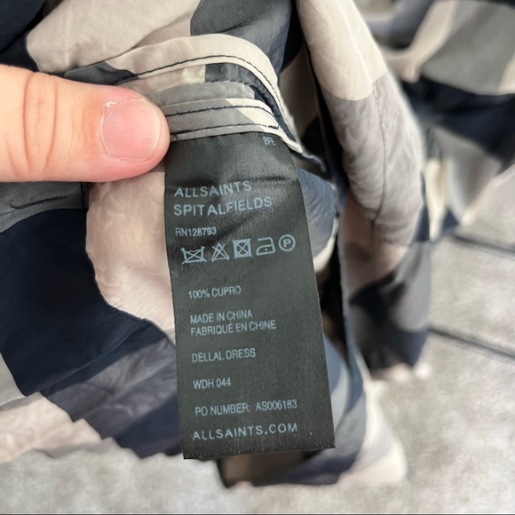 AllSaints Dellal Plaid Buffalo Check Cowl Mini Dress - Picture 9 of 9